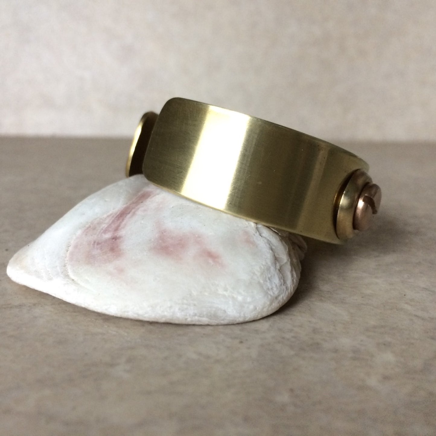 Bronze Flat Screw Cuff Bracelet