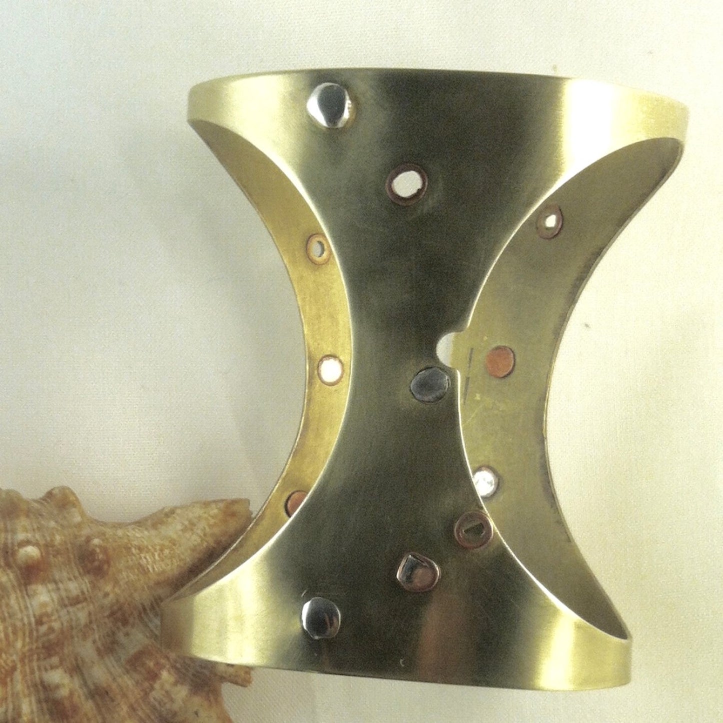 Brass Cut-out Cuff Bracelet