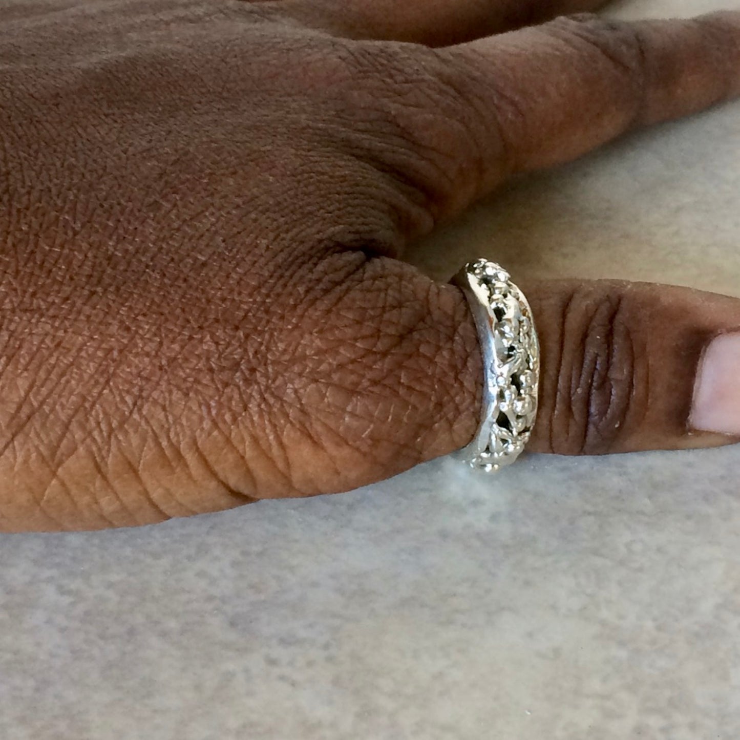 Granulated Sterling Silver Ring