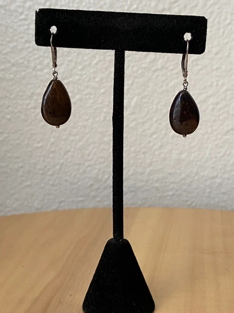 Bronzite Dangle Earrings