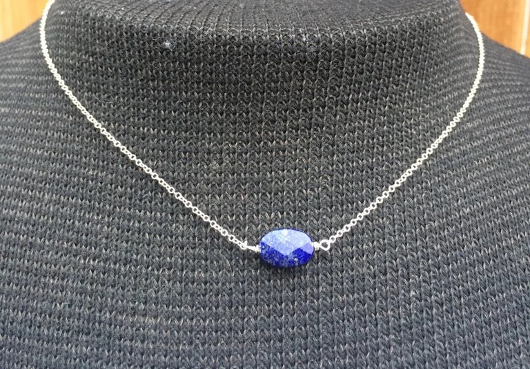 Faceted Lapis Lazuli Necklace