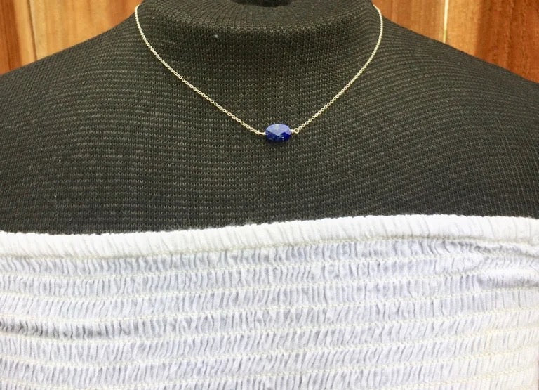 Faceted Lapis Lazuli Necklace