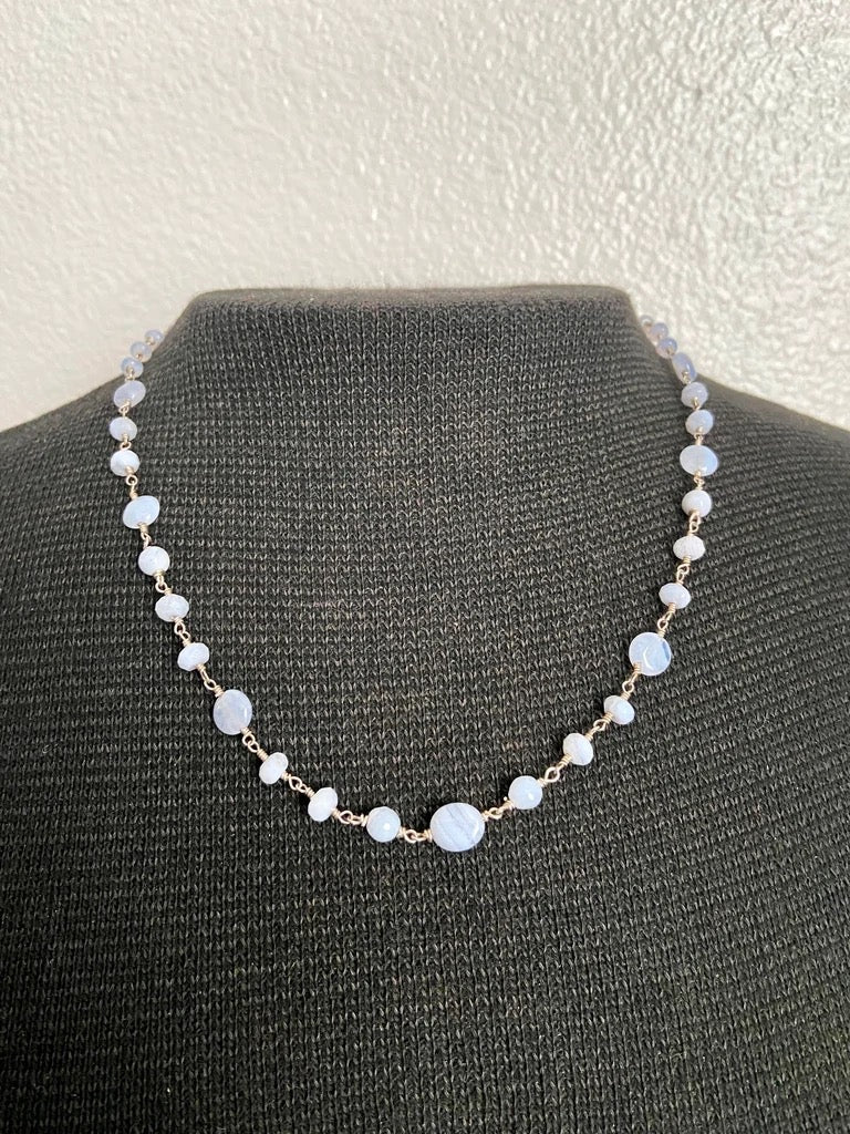 Blue Lace Agate Necklace