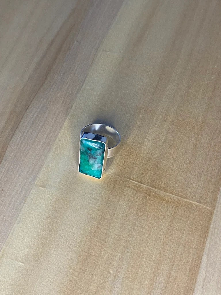 Green Jasper Ring