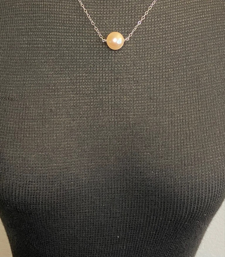 Peach Pearl Necklace