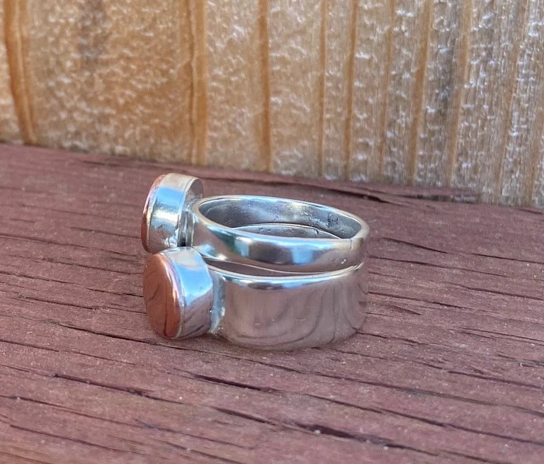 Sterling Silver & Copper Two-Piece Stack Ring