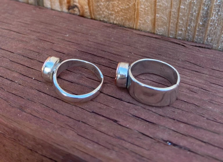 Sterling Silver & Copper Two-Piece Stack Ring