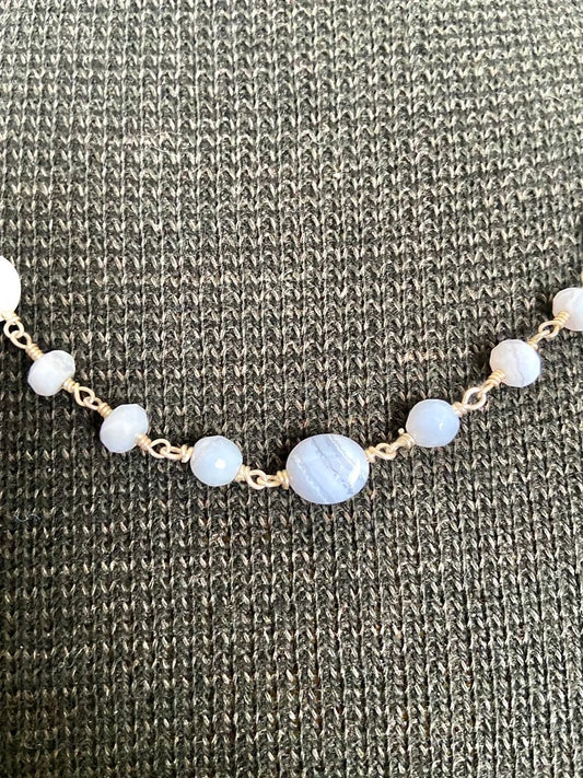 Blue Lace Agate Necklace