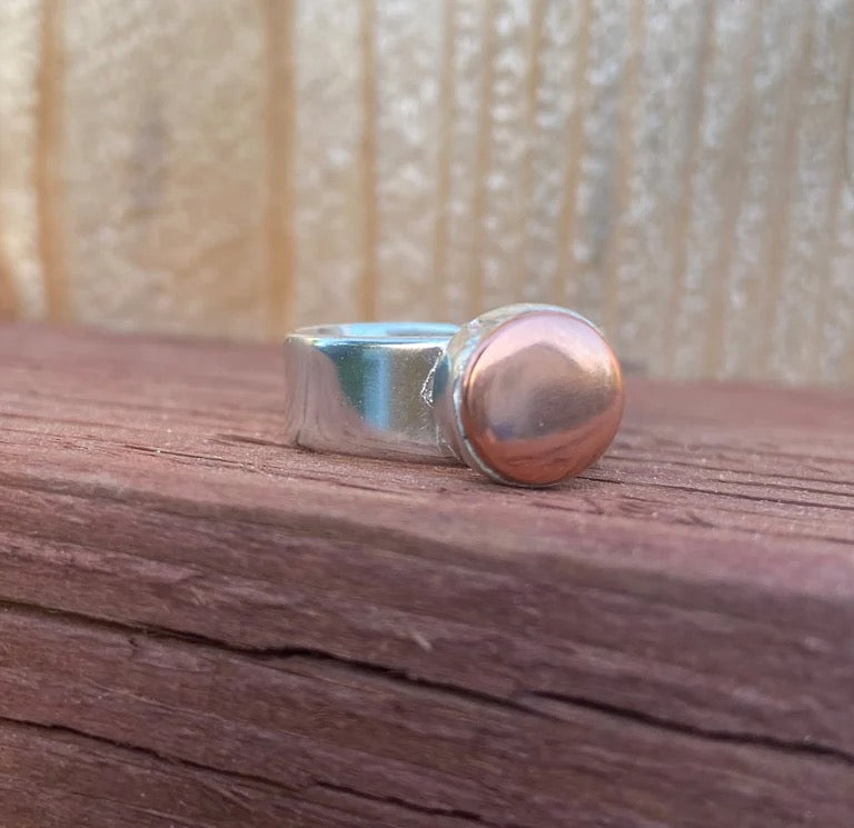 Sterling Silver & Copper Two-Piece Stack Ring