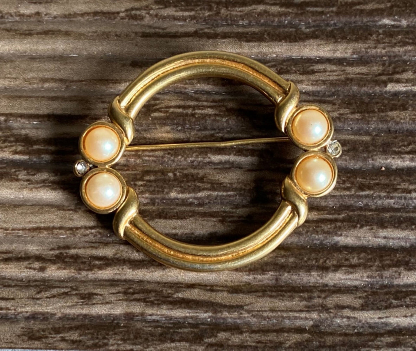 Vintage Money Circle Brooch