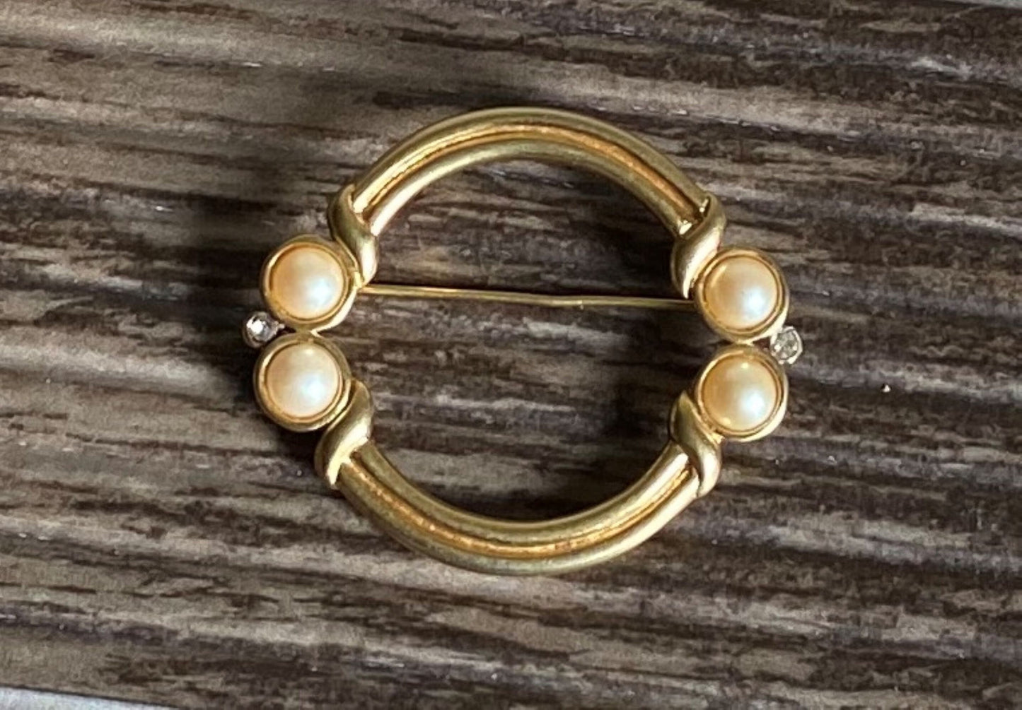 Vintage Money Circle Brooch
