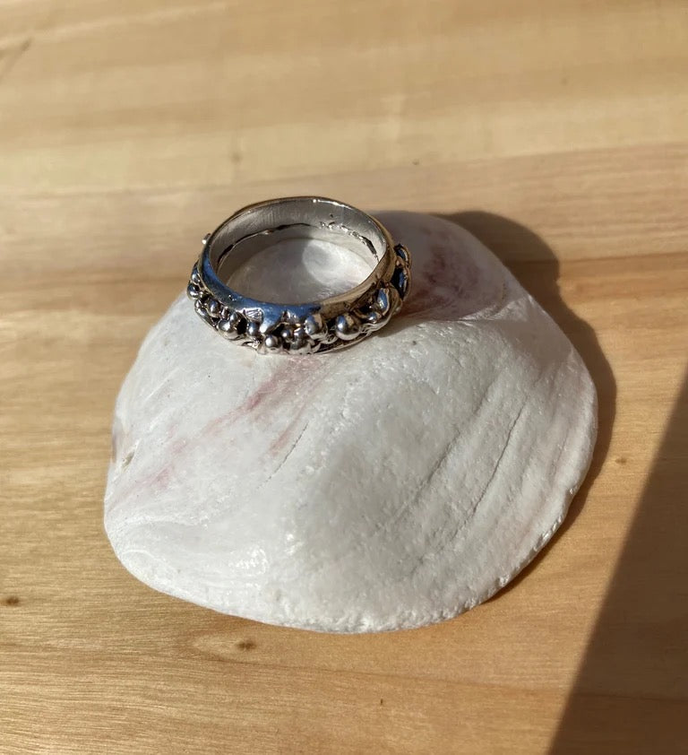 Granulated Sterling Silver Ring