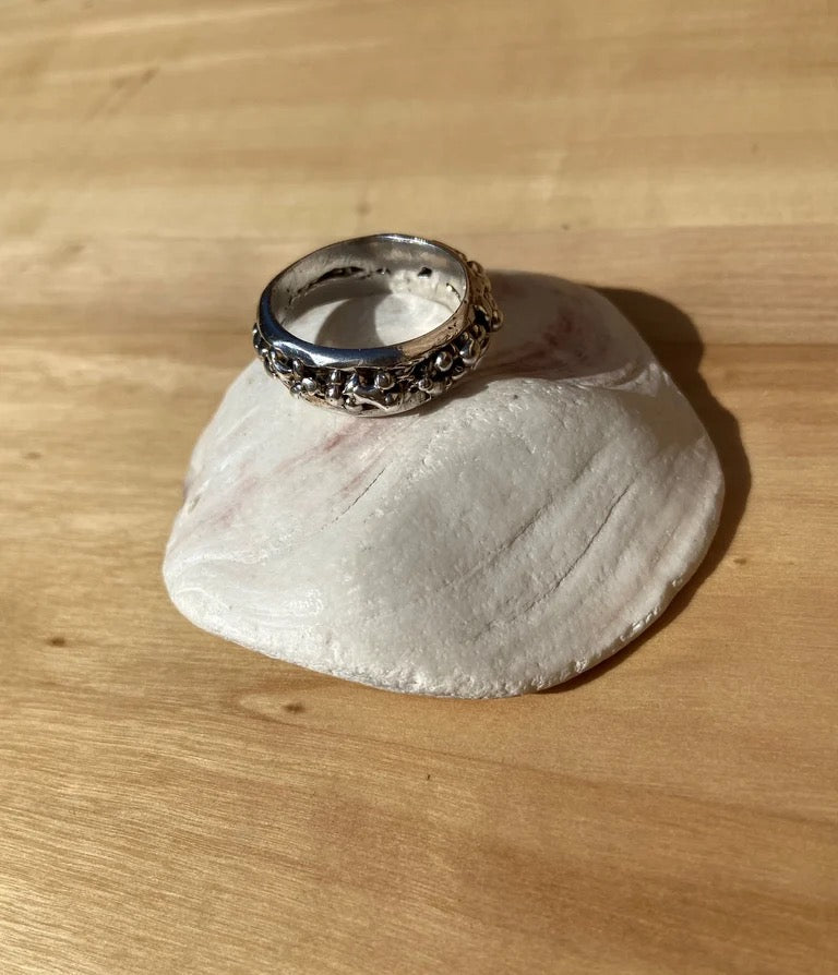 Granulated Sterling Silver Ring