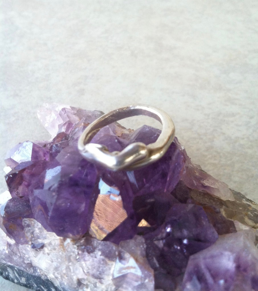Sterling Silver Crossover Ring