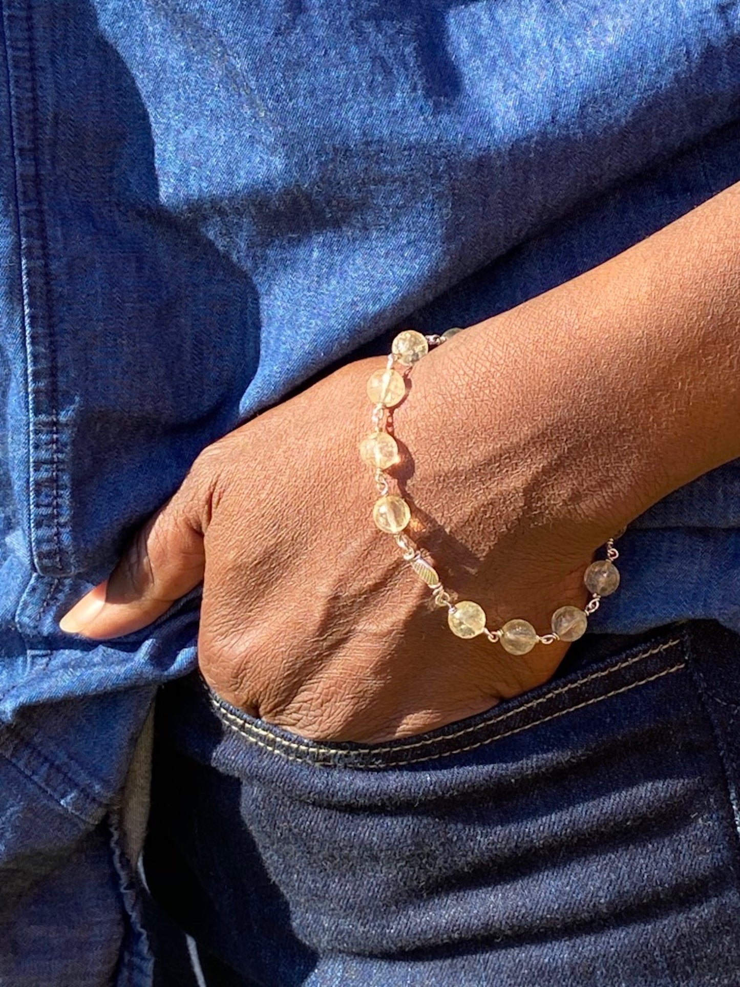 Citrine Chain Bracelet