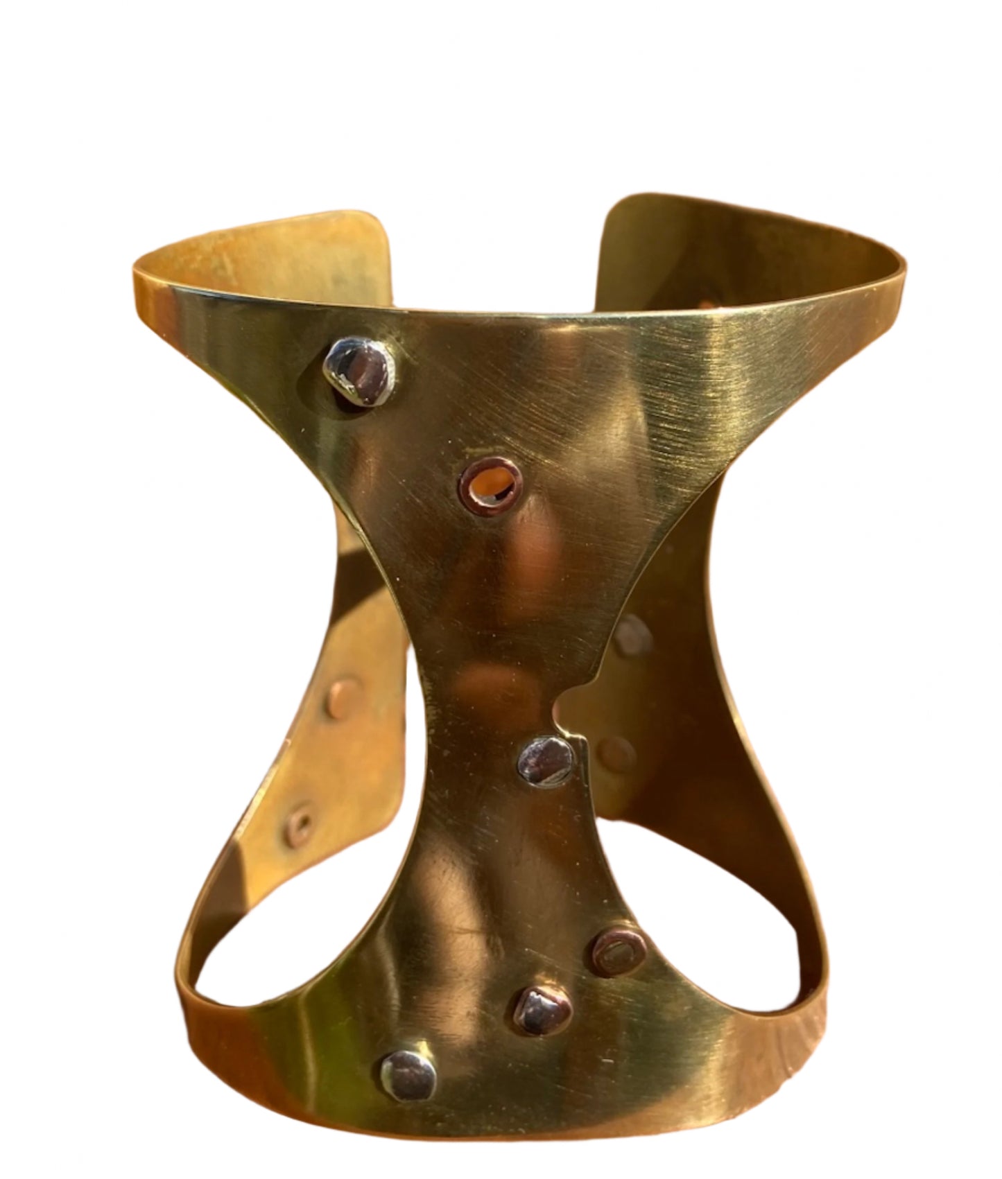 Brass Cut-out Cuff Bracelet