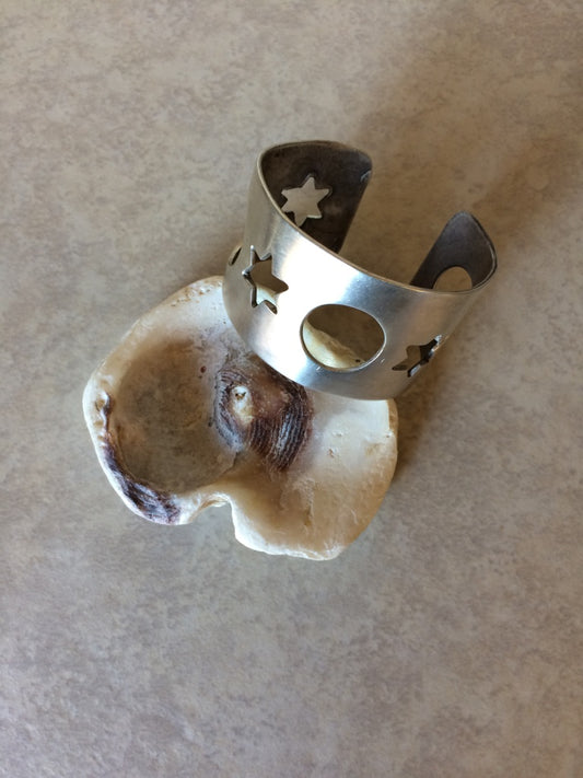 Sterling Silver Sun Moon Stars Cuff