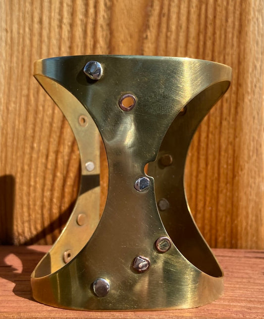Brass Cut-out Cuff Bracelet